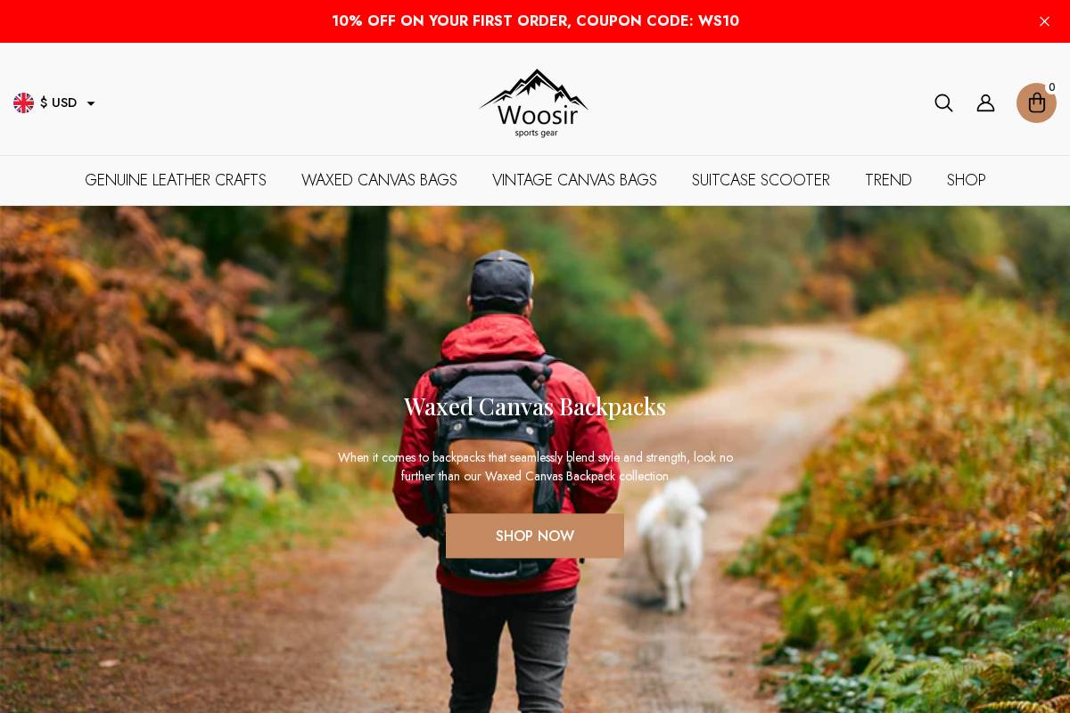 woosir.com homepage screenshot