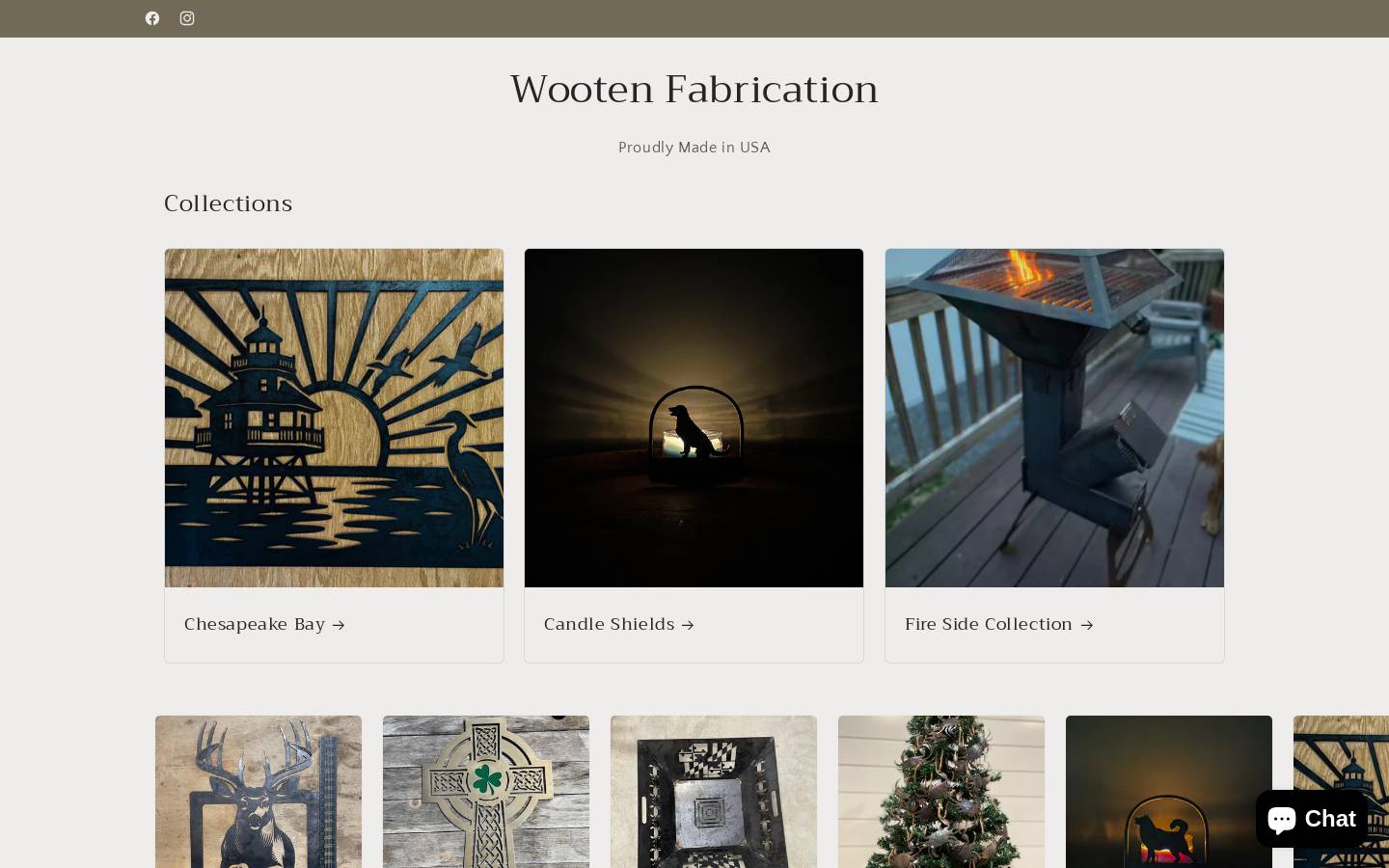 wootenfabrication.com homepage screenshot