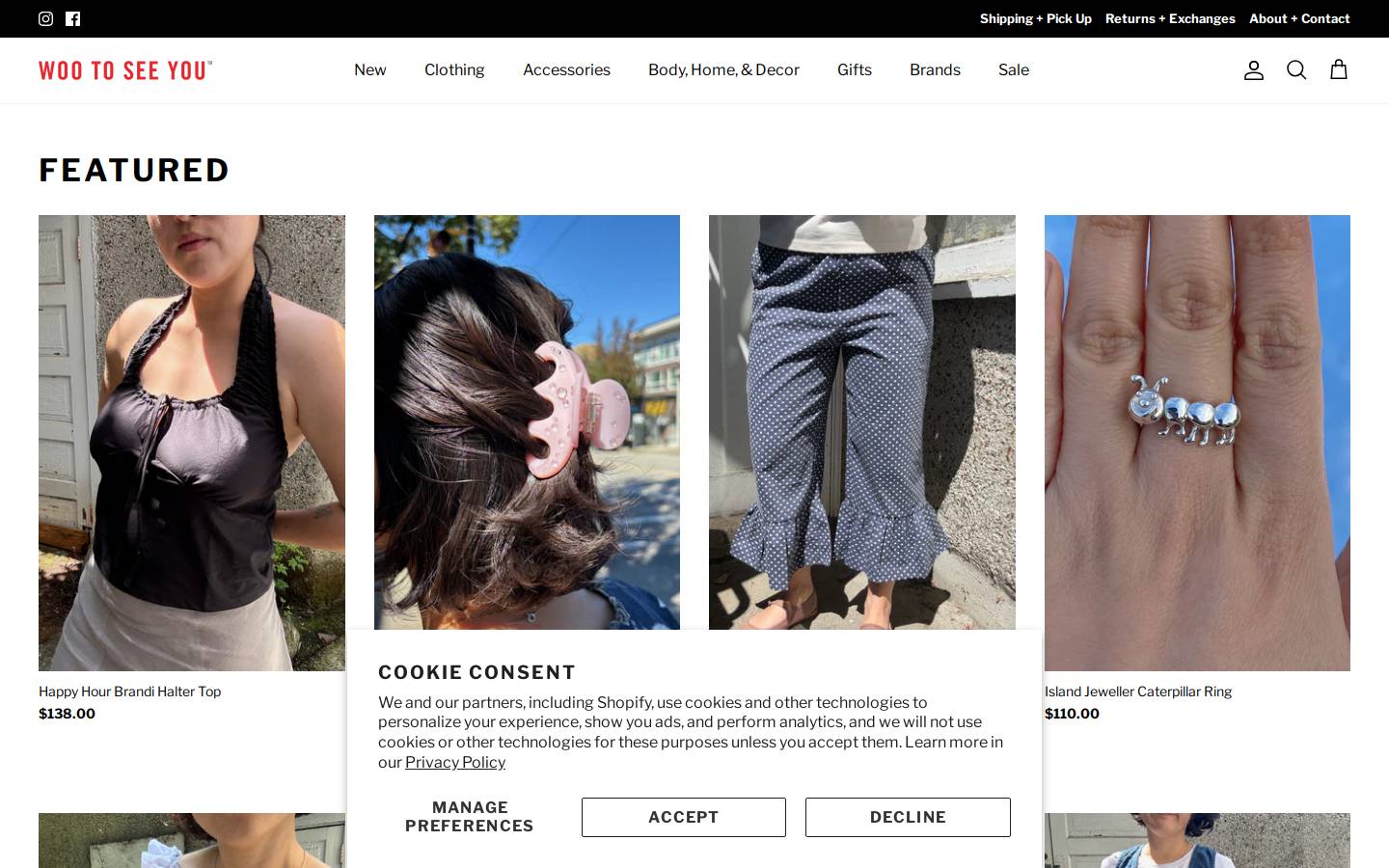 wootoseeyou.com homepage screenshot