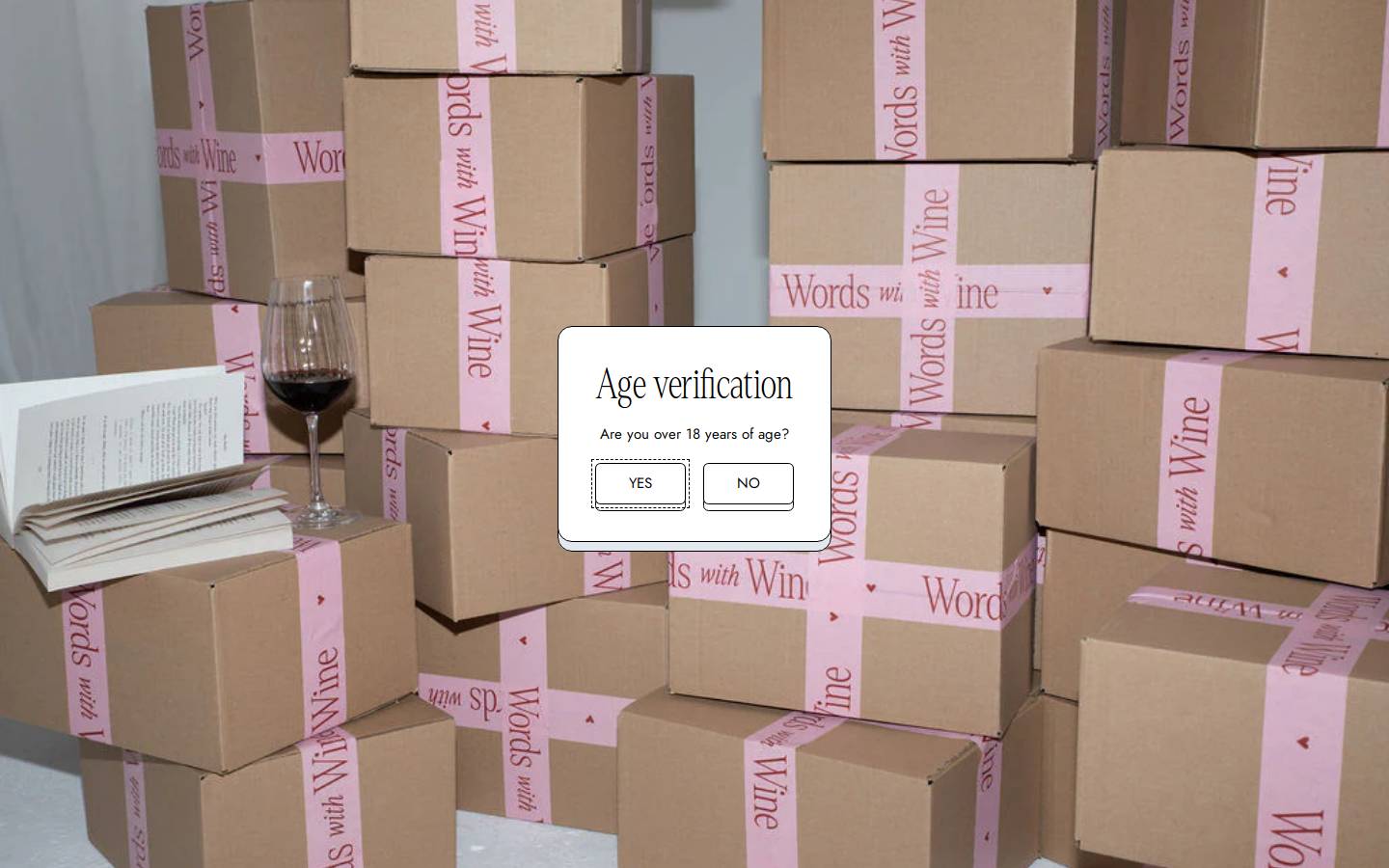 Words With Wine homepage screenshot