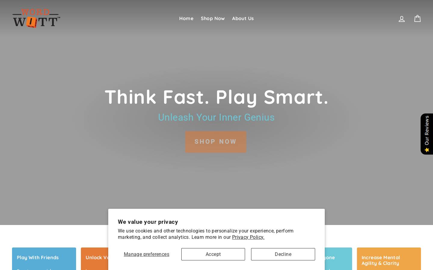wordwitt.com homepage screenshot