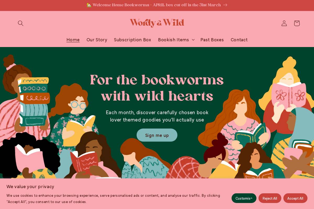 wordyandwild.com homepage screenshot