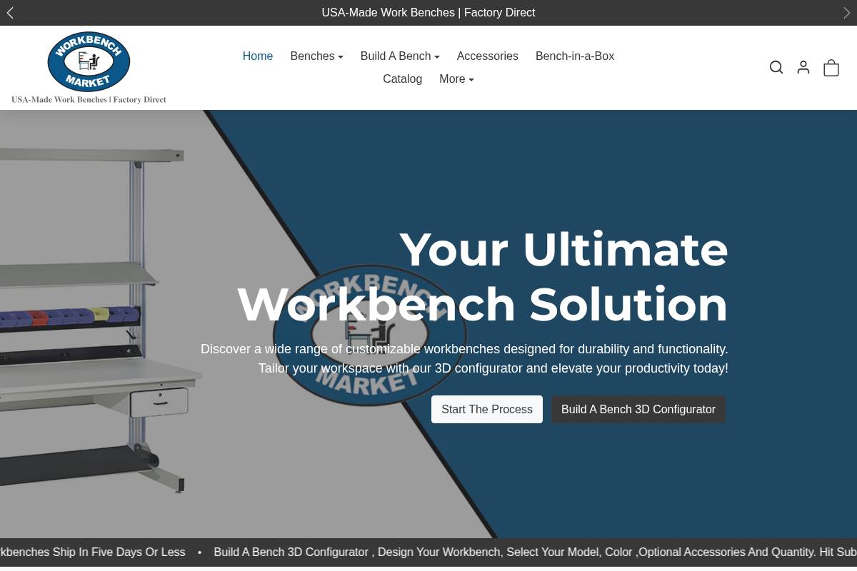 workbenchmarket.com homepage screenshot