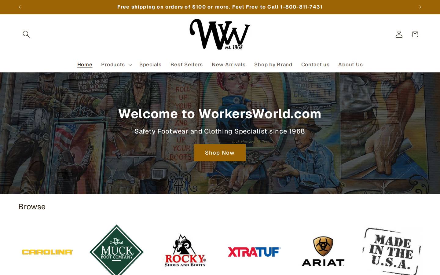 Worker's World homepage screenshot