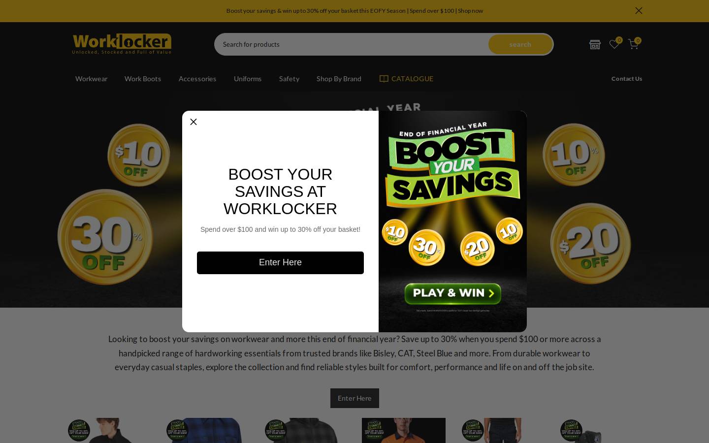 worklocker.com.au homepage screenshot