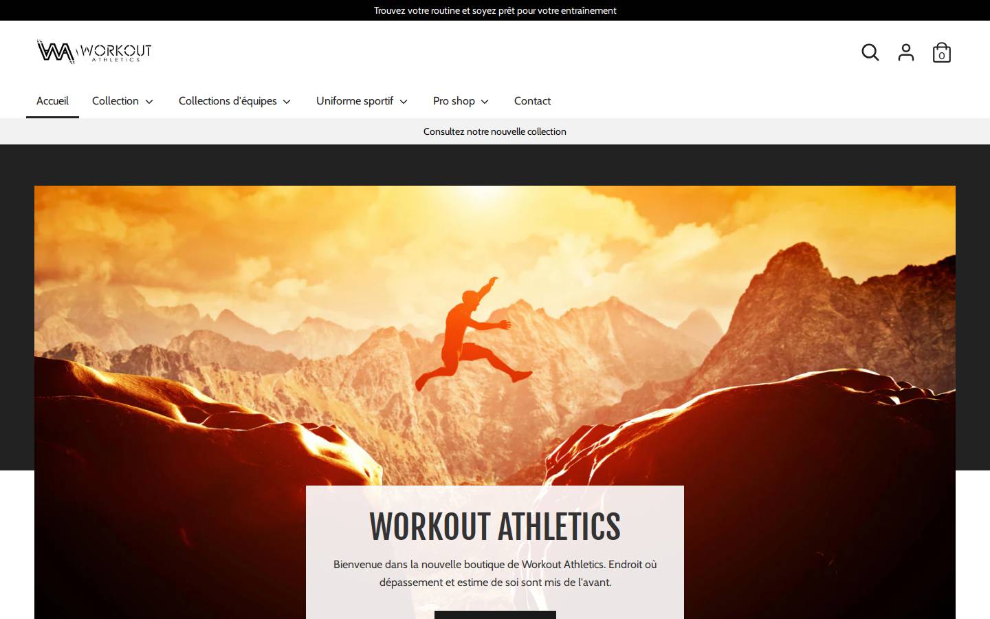 workoutathletics.com homepage screenshot