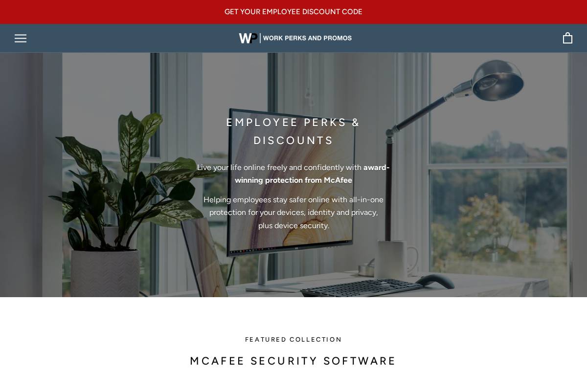 workperkspromos.com homepage screenshot