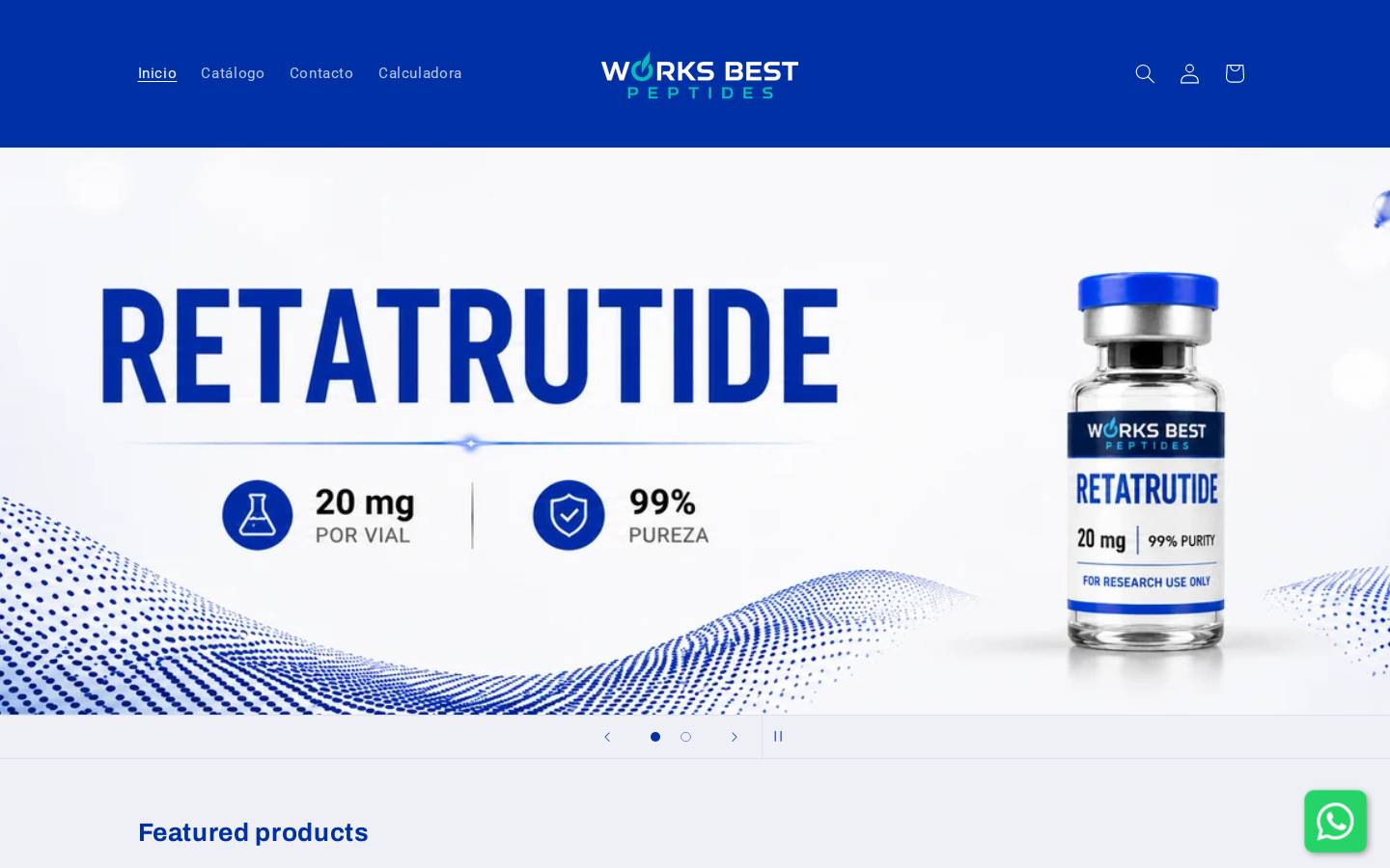 worksbestpeptides.com homepage screenshot