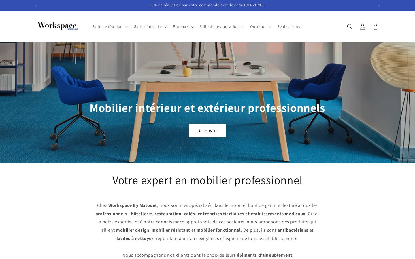 workspacebymalouet.fr homepage screenshot