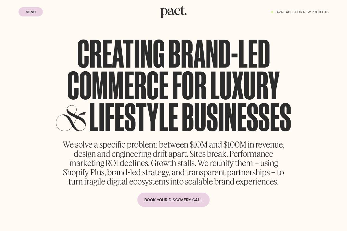 workwithpact.com homepage screenshot