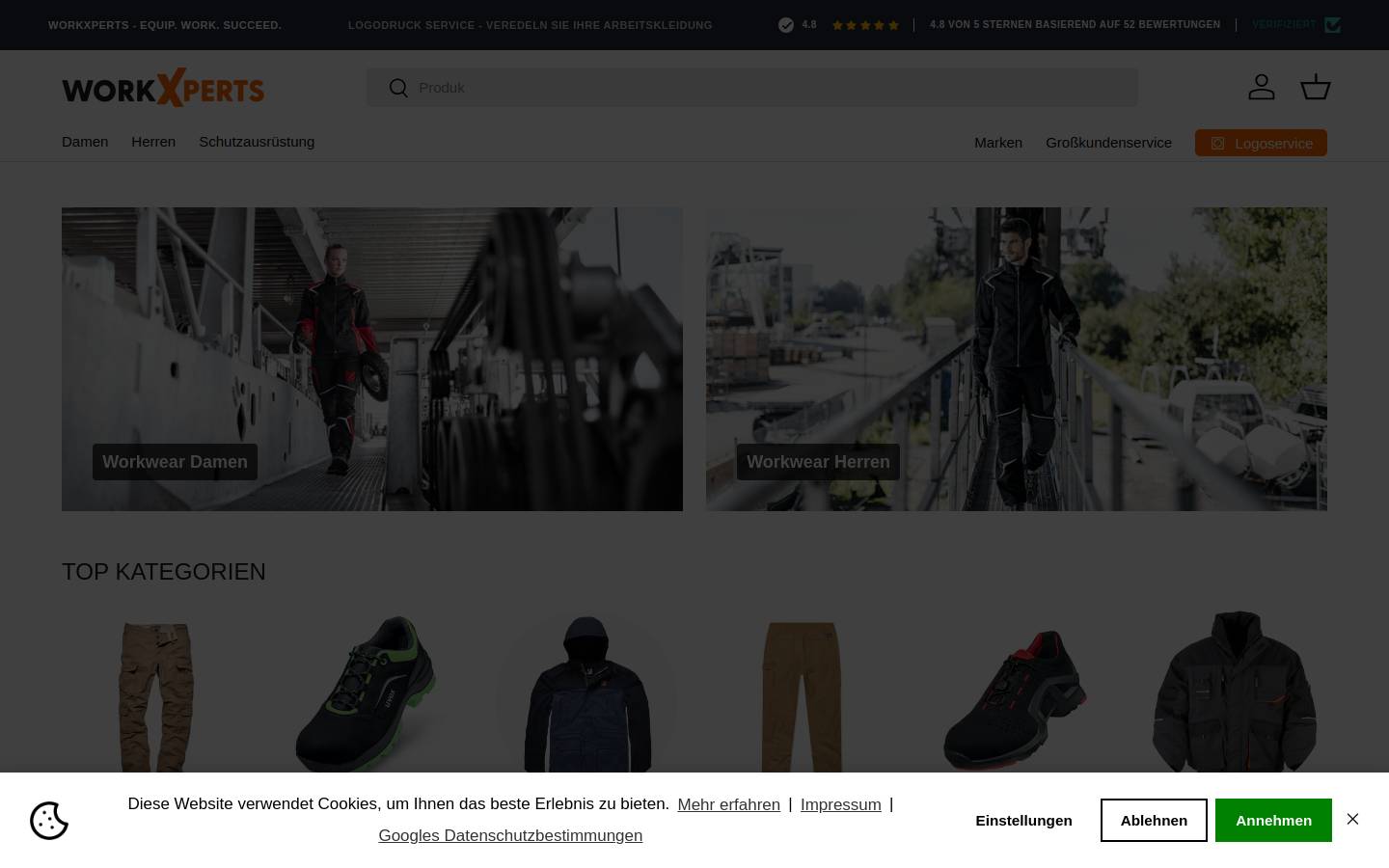 Workxperts homepage screenshot