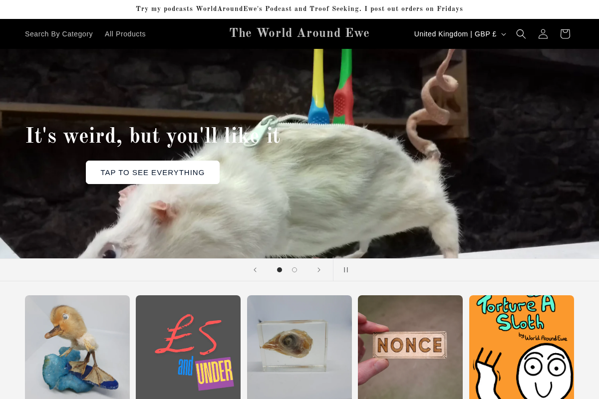 The World Around Ewe homepage screenshot