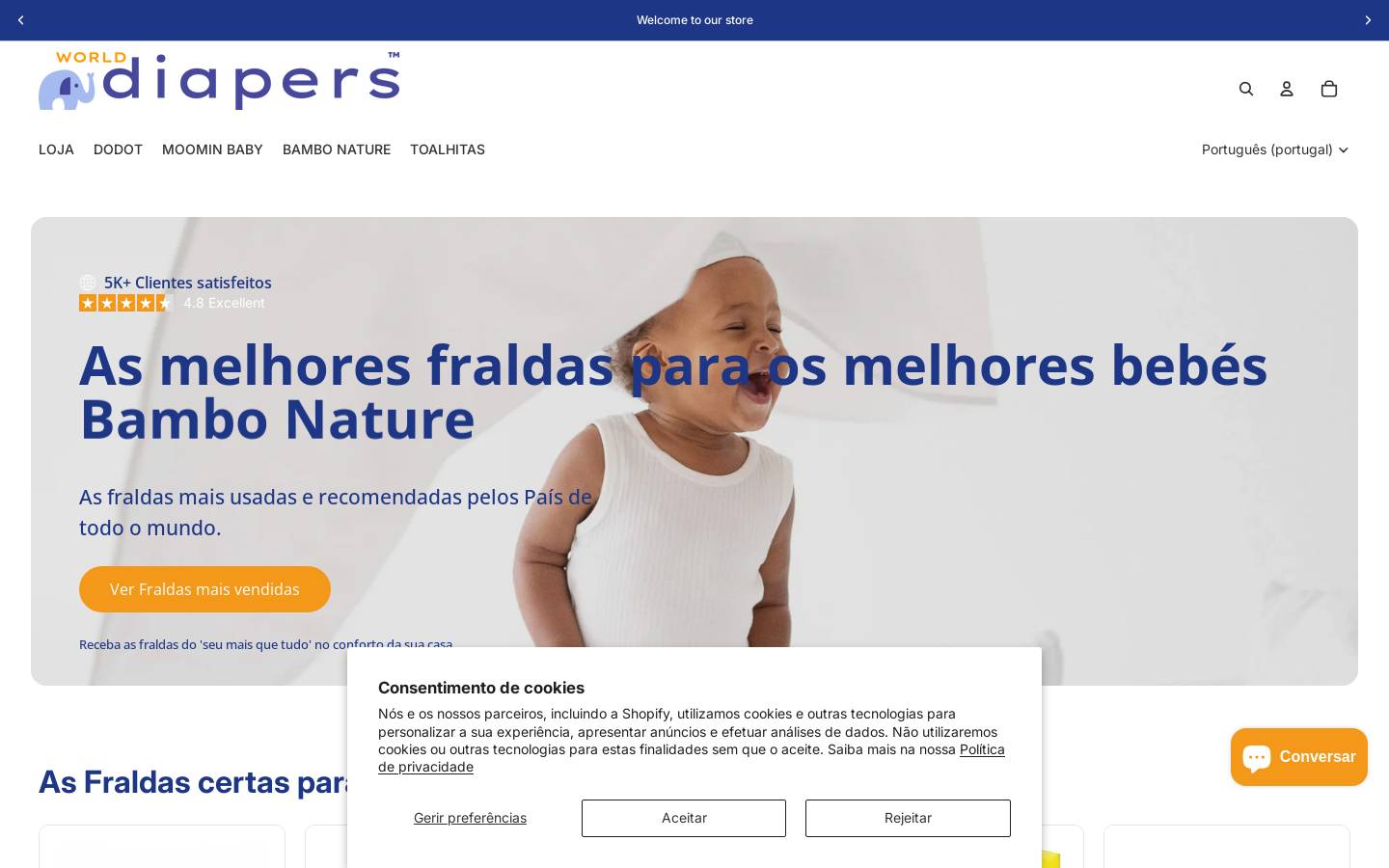 worlddiapers.com homepage screenshot