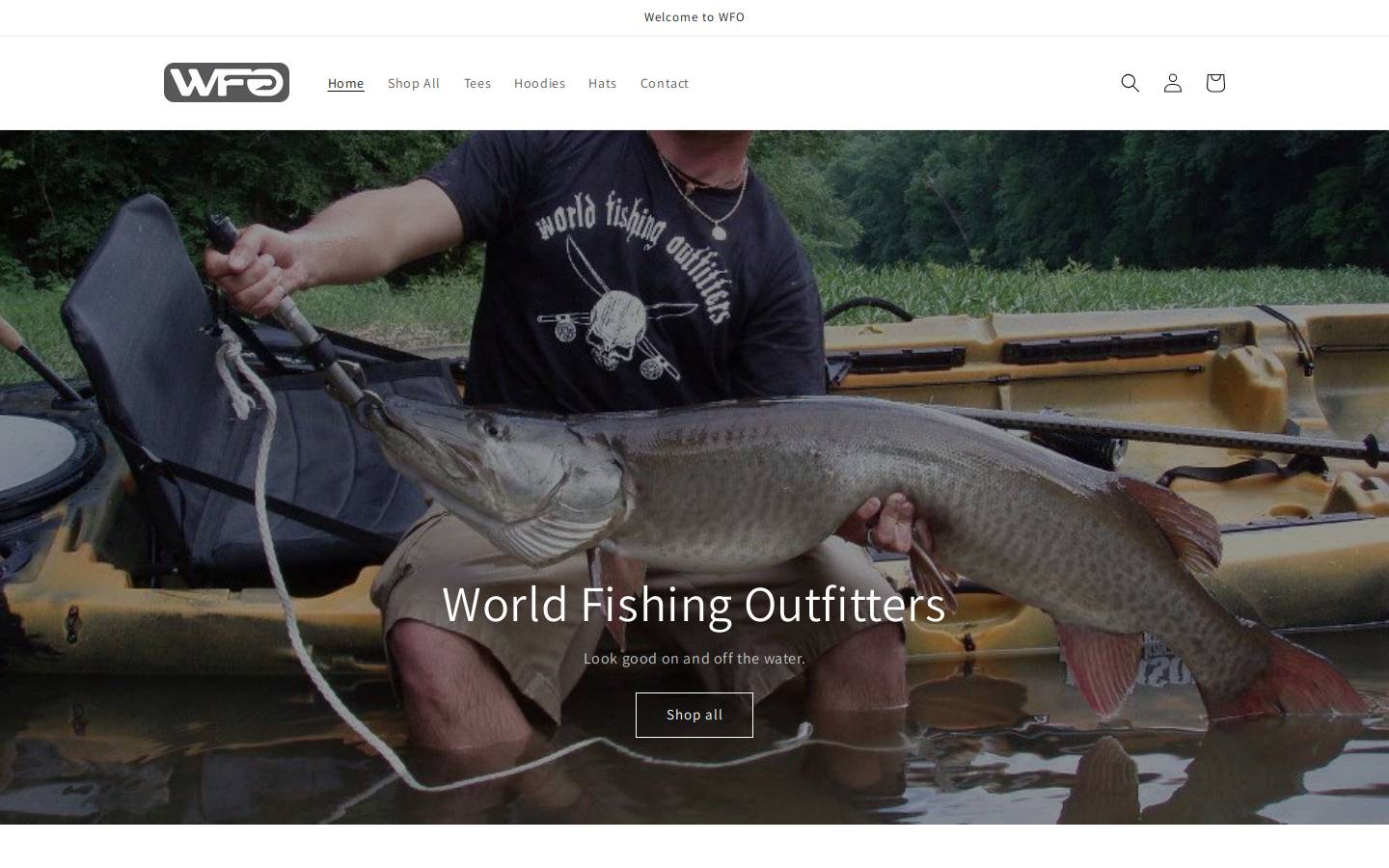 worldfishingoutfitters.com homepage screenshot