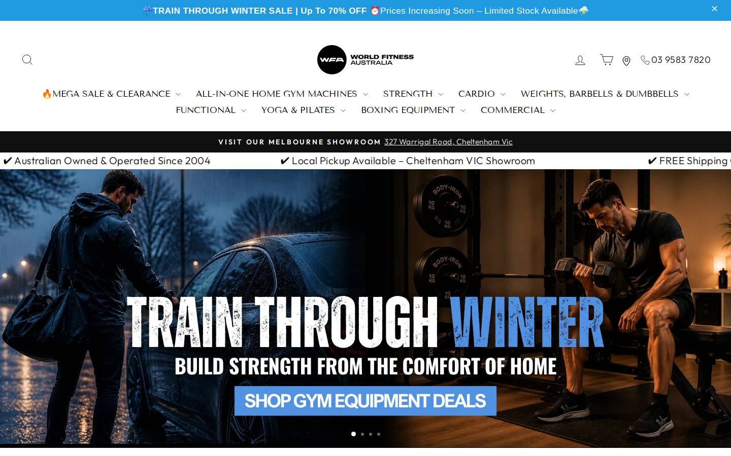 World Fitness Australia homepage screenshot