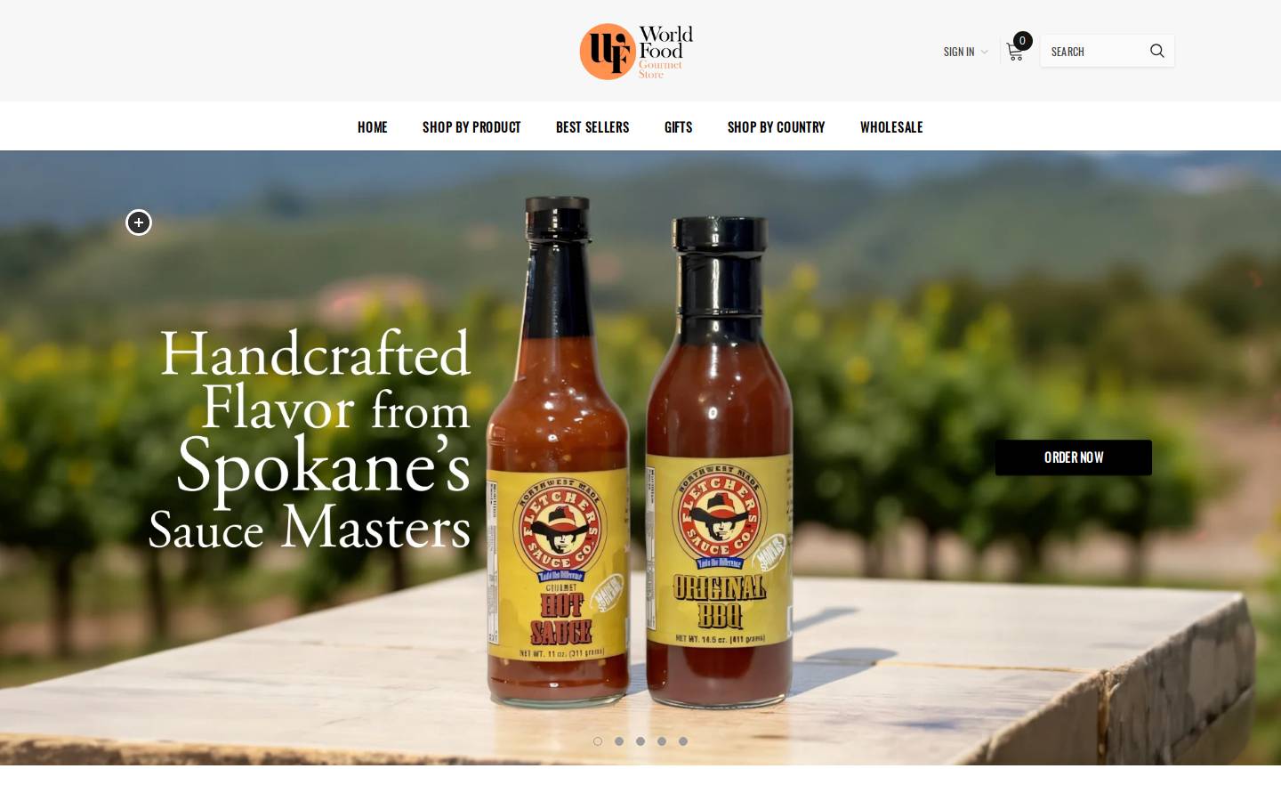 Worldfoodus homepage screenshot