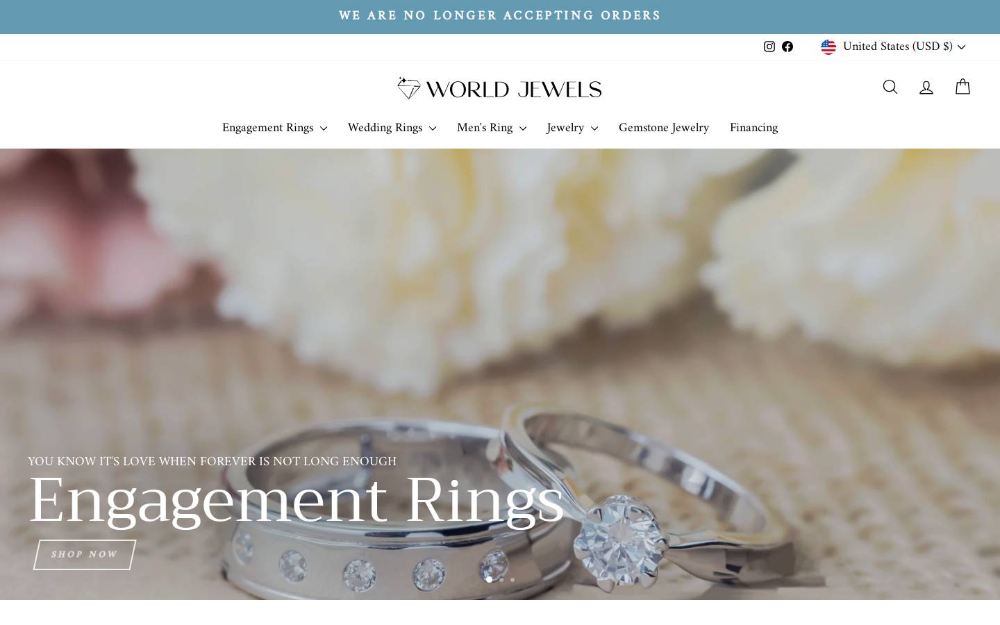 WorldJewels homepage screenshot