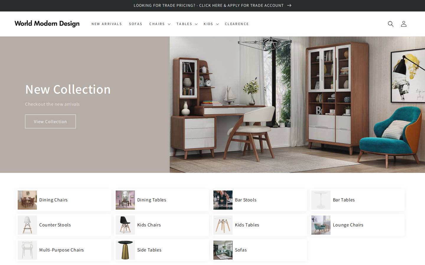 worldmoderndesign.com homepage screenshot