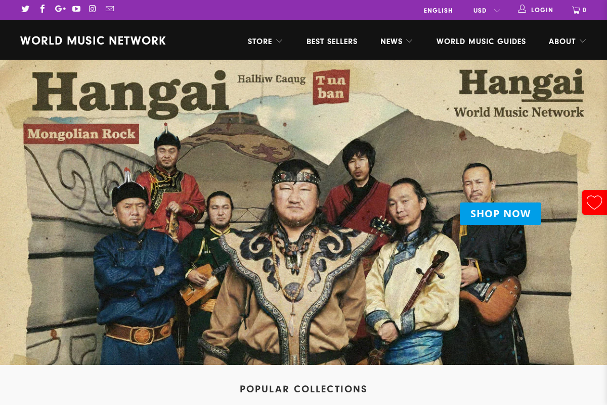 Worldmusic homepage screenshot