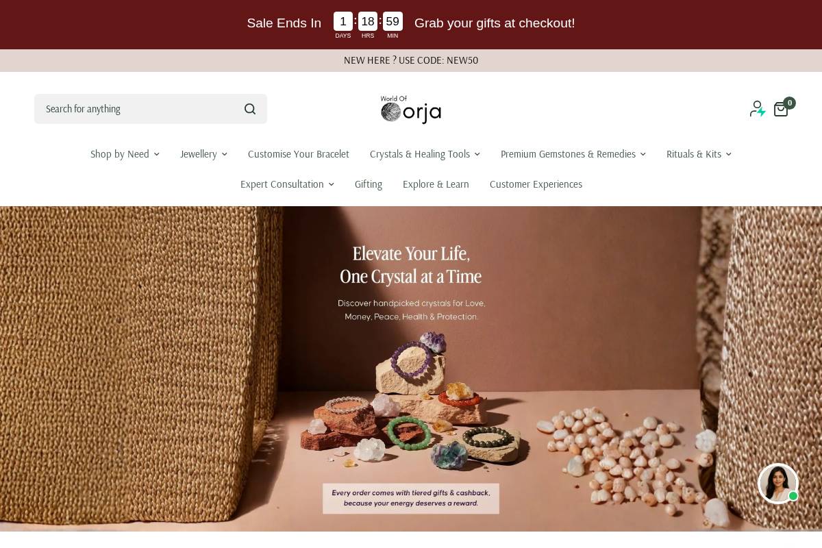 Worldofoorja homepage screenshot