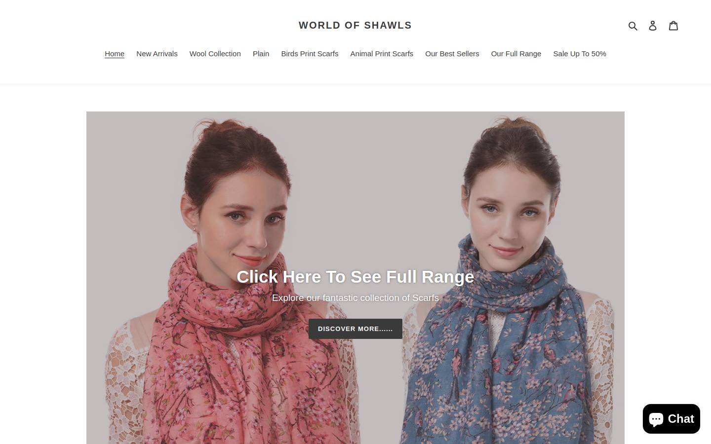 worldofshawls.co.uk homepage screenshot