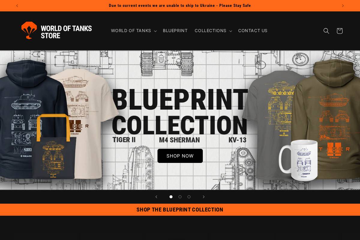 worldoftanksstore.eu homepage screenshot