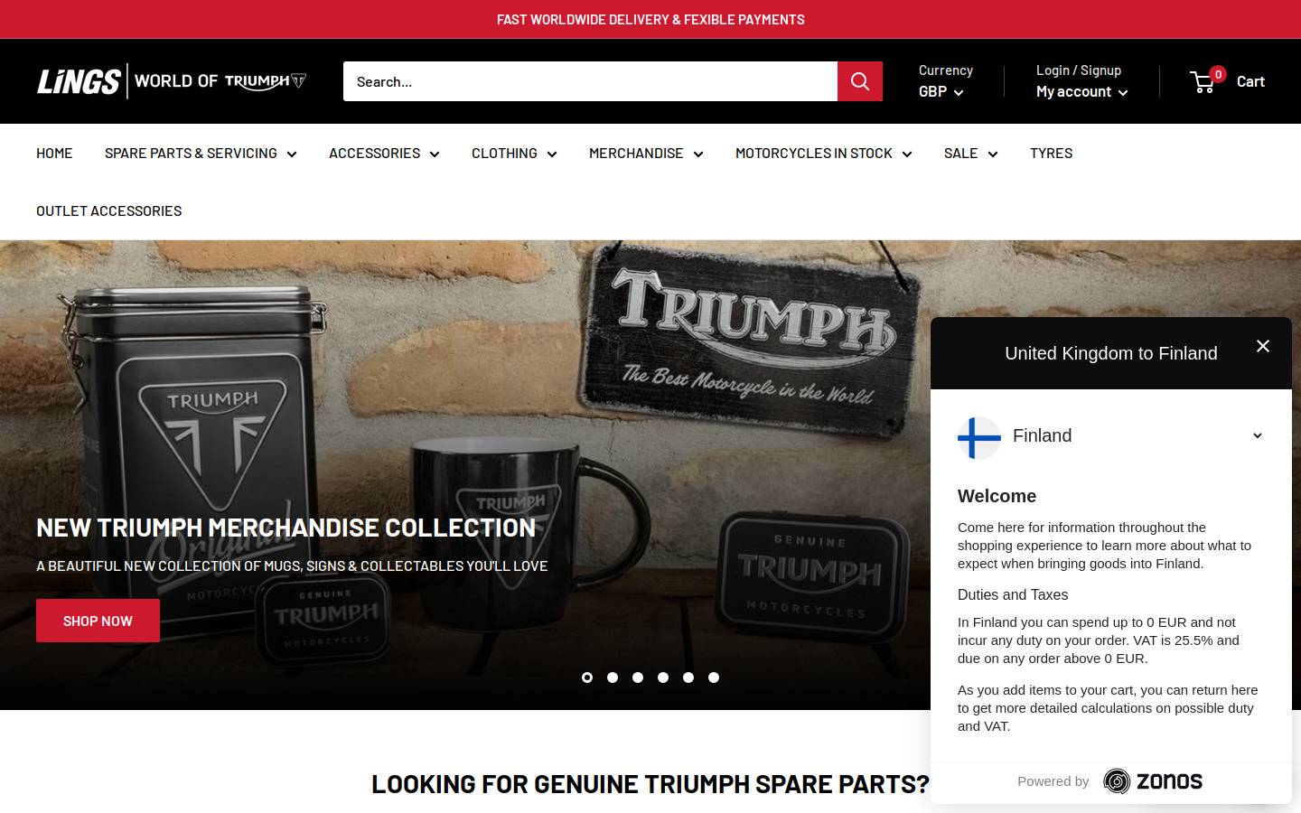 Worldoftriumph homepage screenshot
