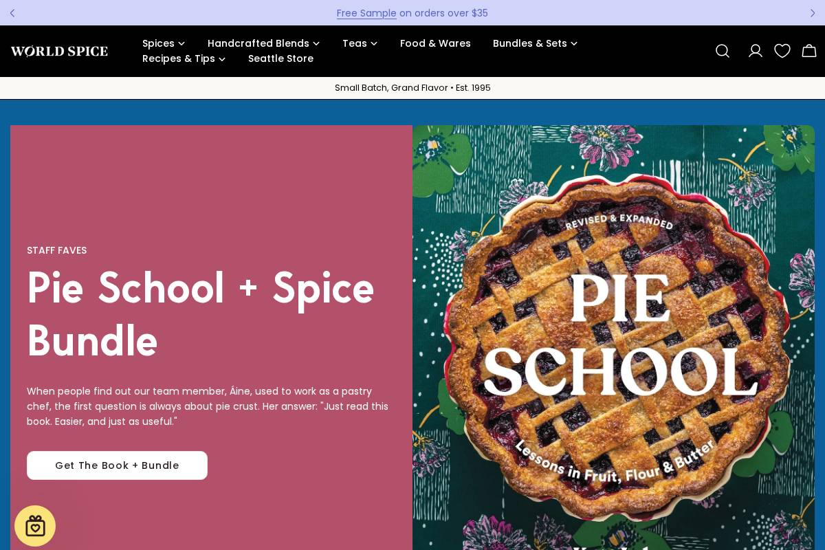 World Spice Merchants homepage screenshot