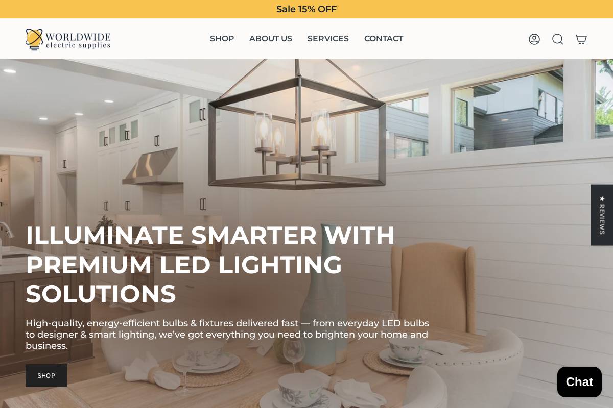 worldwideelectricsupplies.com homepage screenshot