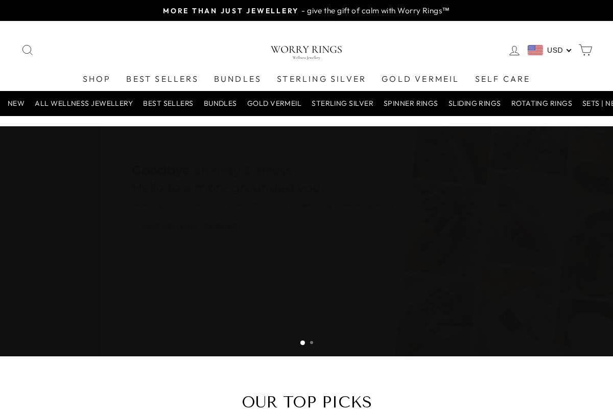 Worryrings homepage screenshot