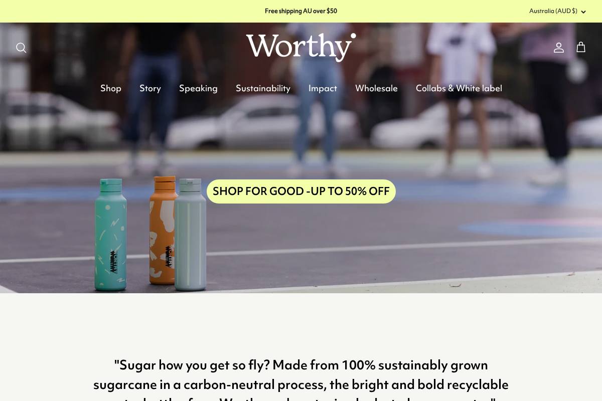 Worthyau homepage screenshot