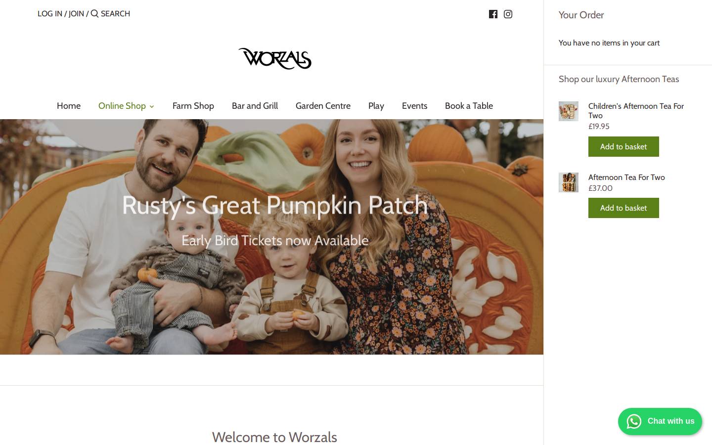 worzals.com homepage screenshot