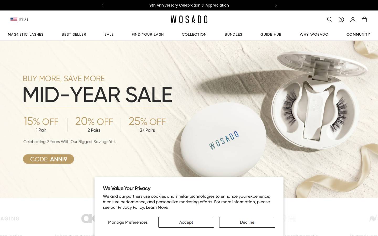 Wosado homepage screenshot
