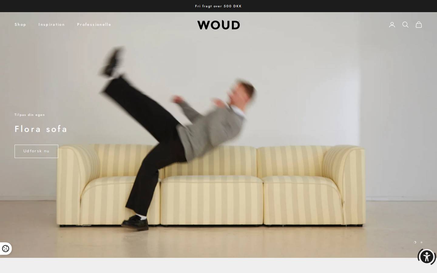 WOUD homepage screenshot