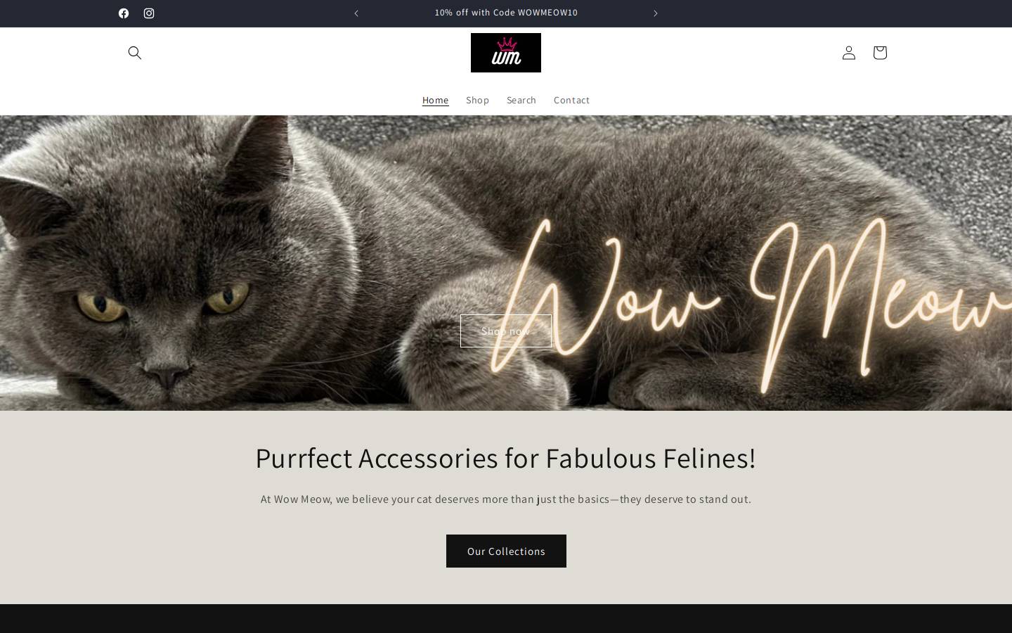 wow-meow.com homepage screenshot