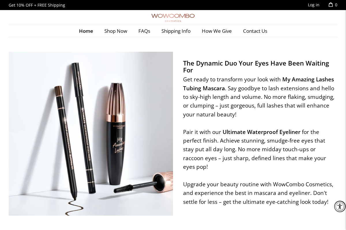 WOWCOMBO COSMETICS homepage screenshot