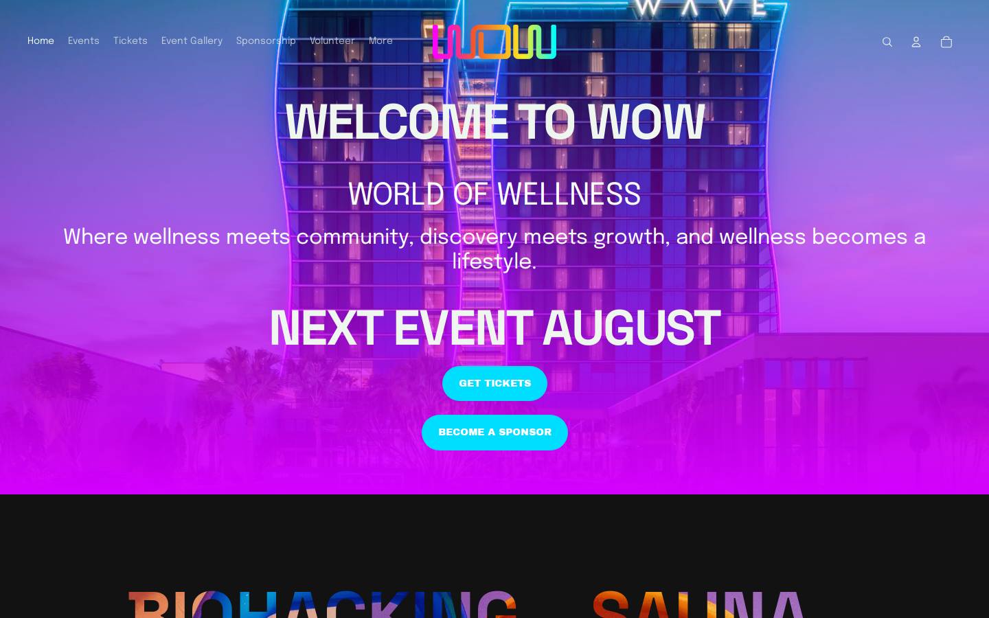 wowlakenona.com homepage screenshot