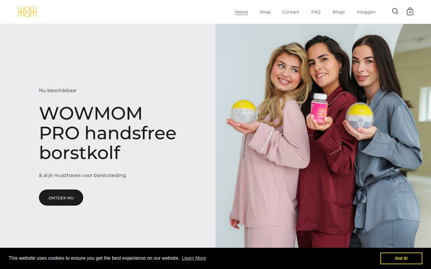 Wowmomofficial homepage screenshot