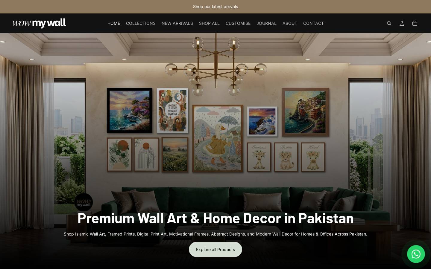 Wowmywall homepage screenshot
