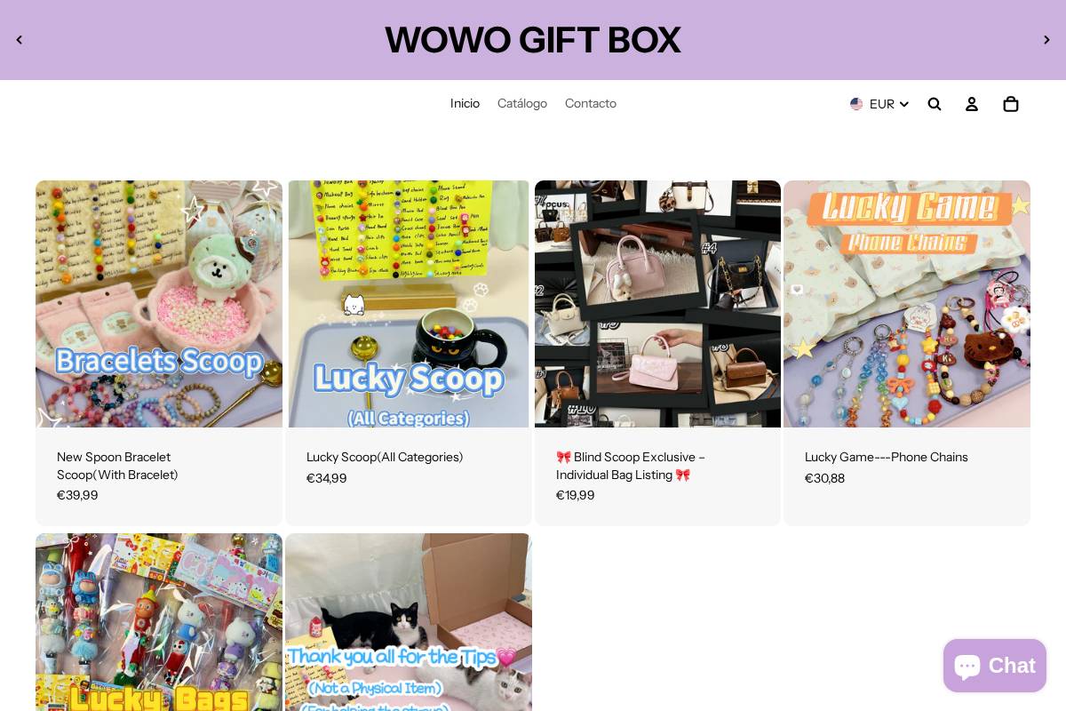 wowogiftbox.com homepage screenshot