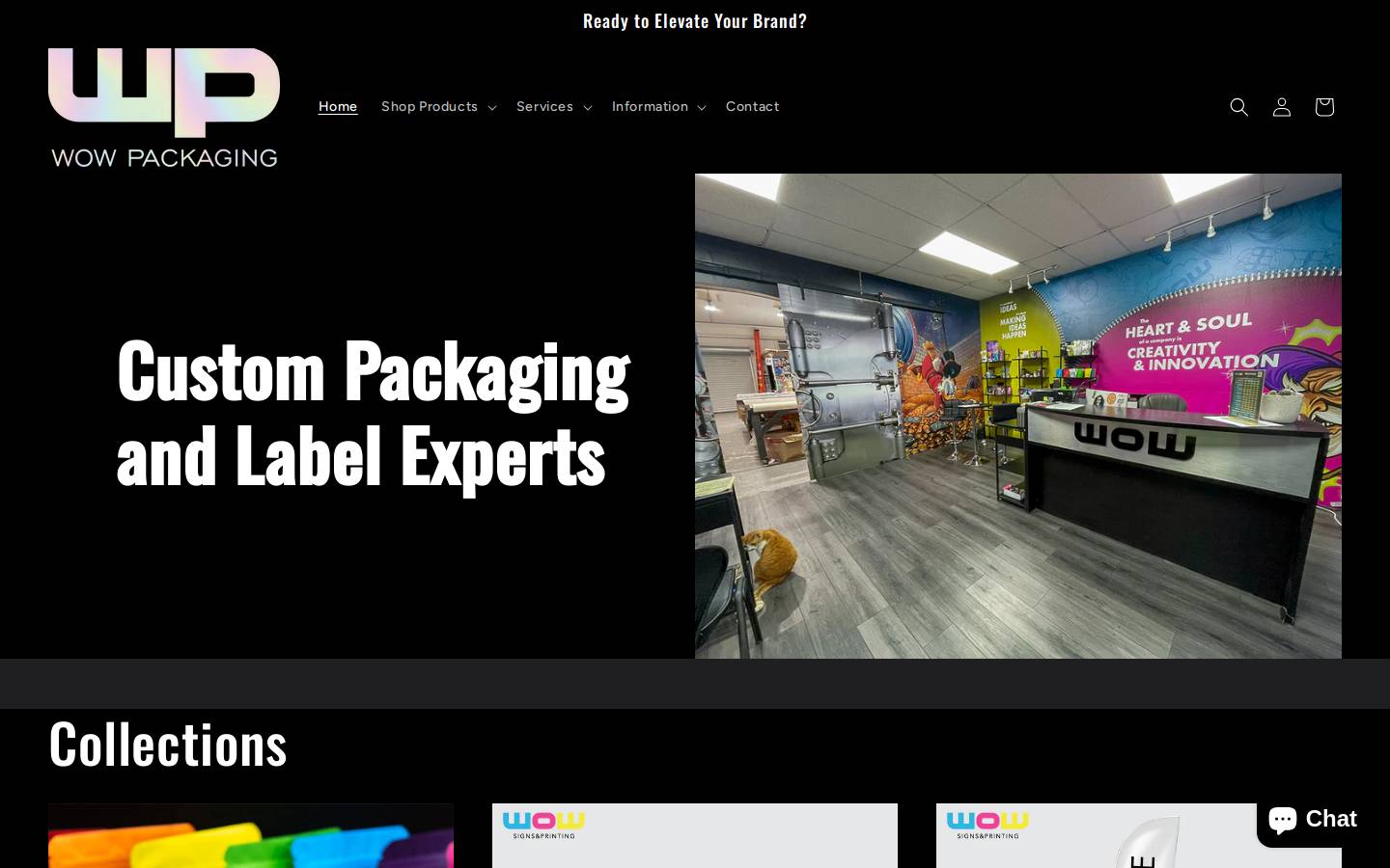 wowpackagingfl.com homepage screenshot