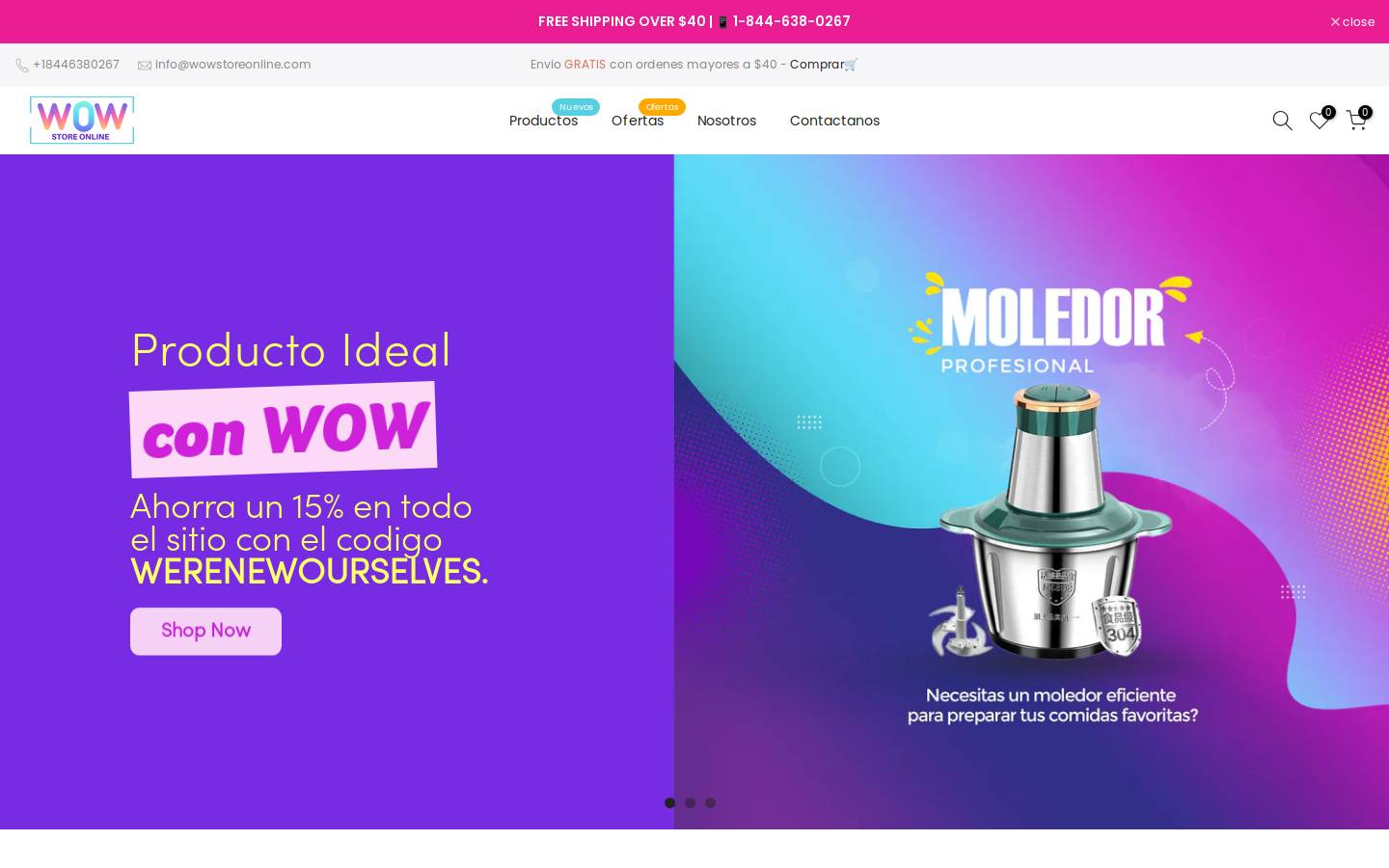 wowstoreonline.com homepage screenshot