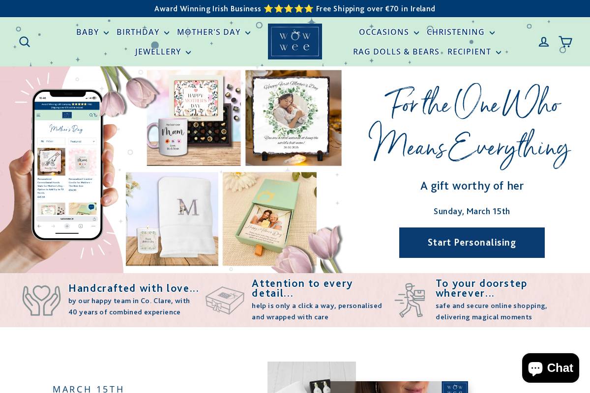 WowWee.ie homepage screenshot
