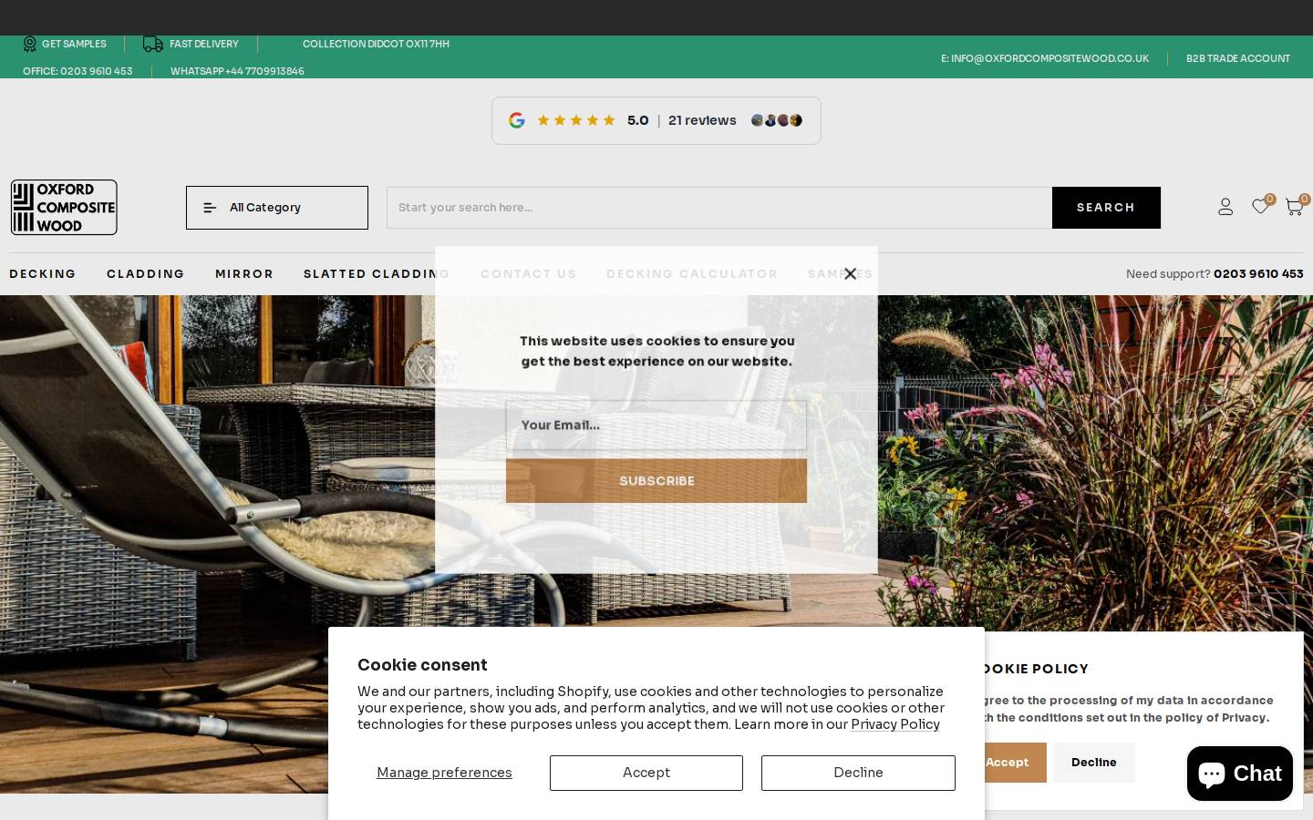 wpccladding.co.uk homepage screenshot