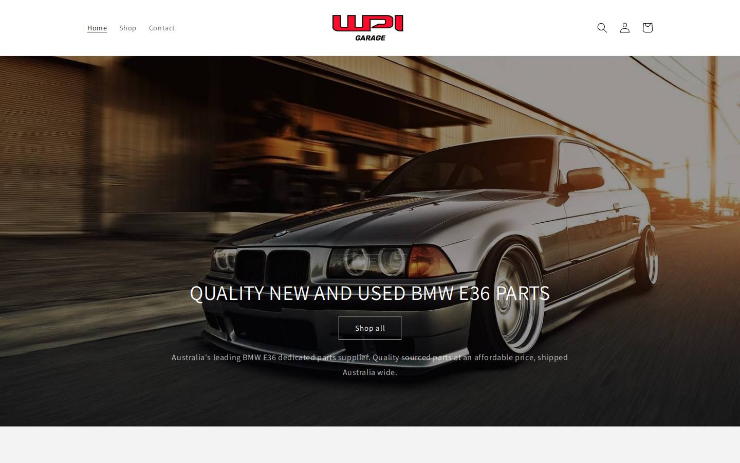 wpigarage.com.au homepage screenshot