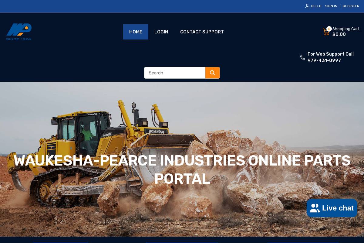 wpiparts.com homepage screenshot