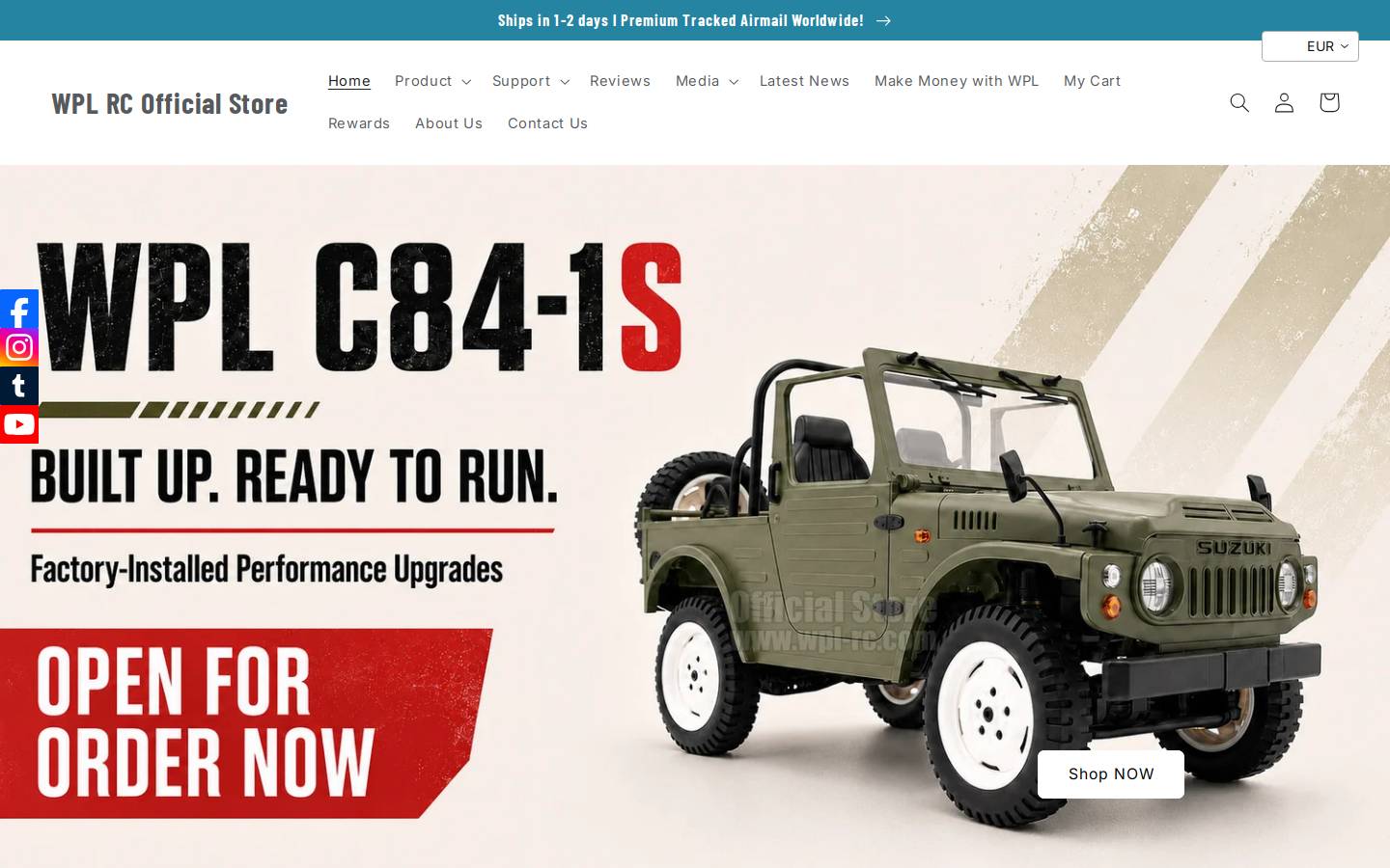 wpl-rc.com homepage screenshot