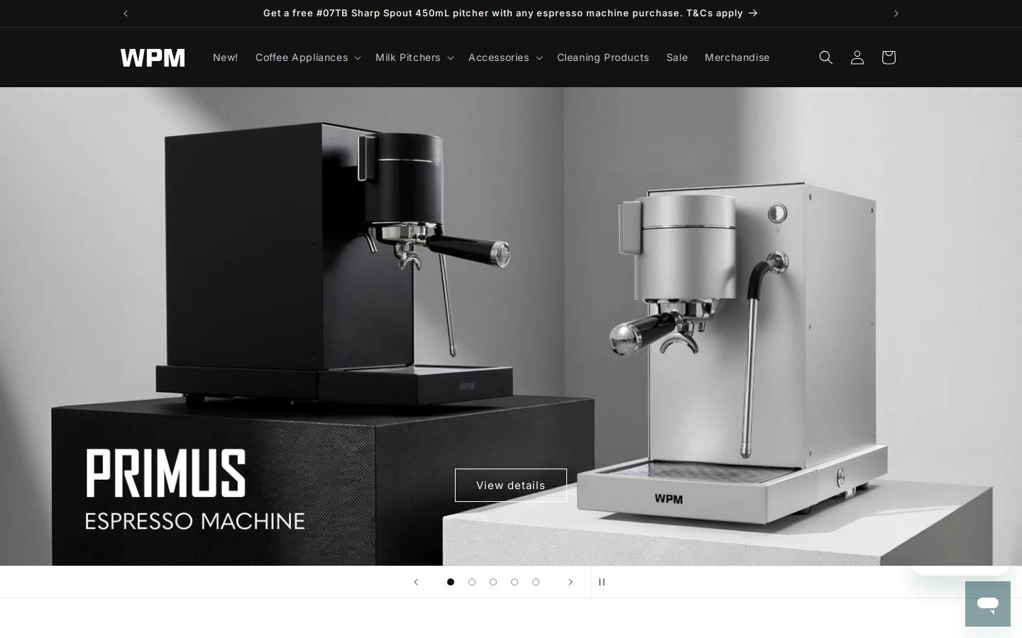wpmcoffee.com homepage screenshot