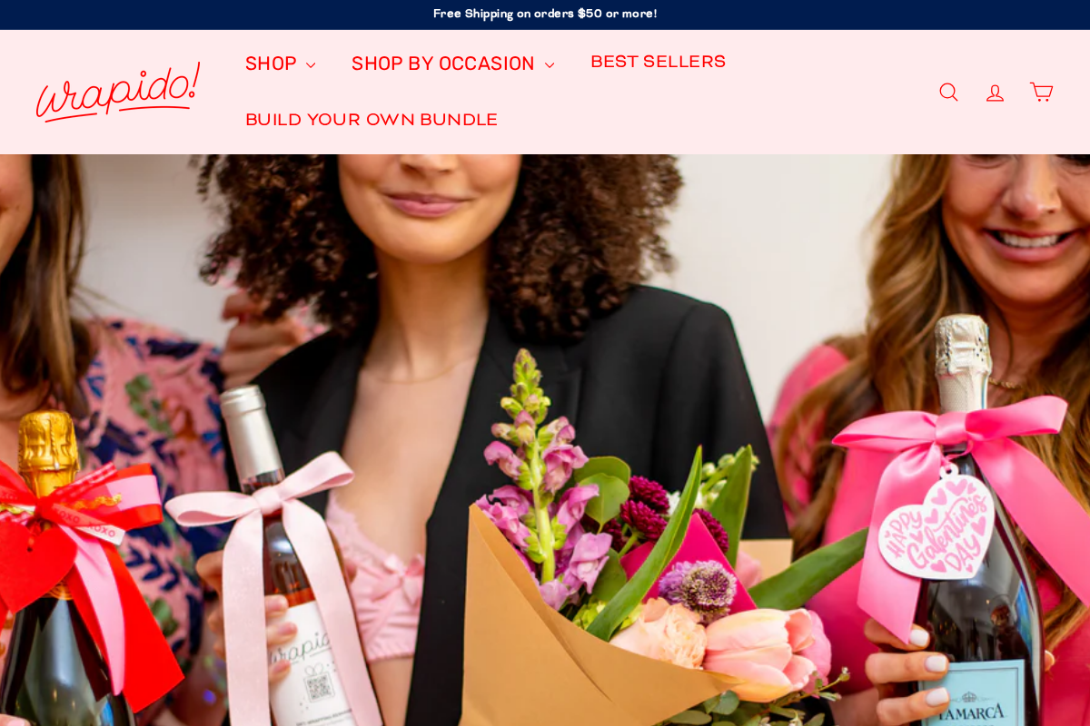 Wrapido! homepage screenshot