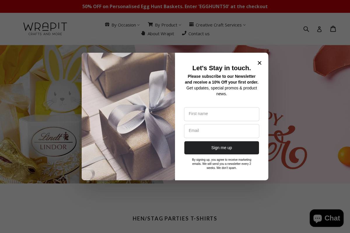 wrapit.ie homepage screenshot